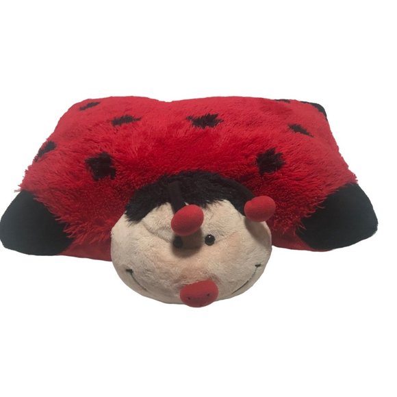 Pillow pet Toys Pillow Pet Lady Bug Large 8 Inch Black Red Stuffed